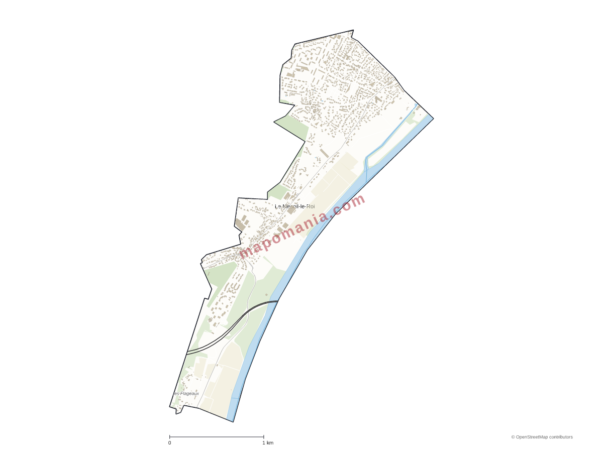Carte de Le Mesnil-le-Roi à personnaliser