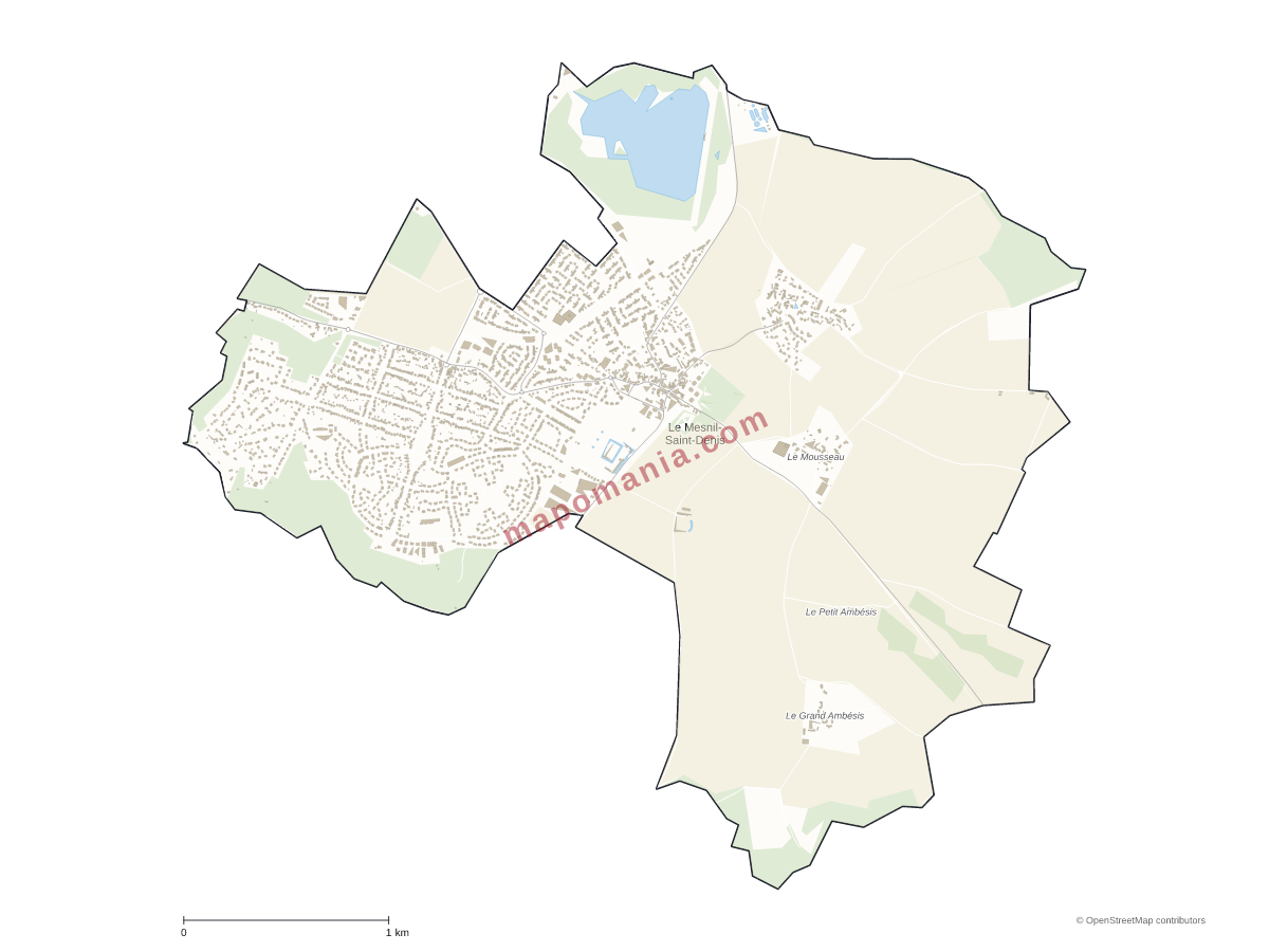 Carte de Le Mesnil-Saint-Denis à personnaliser