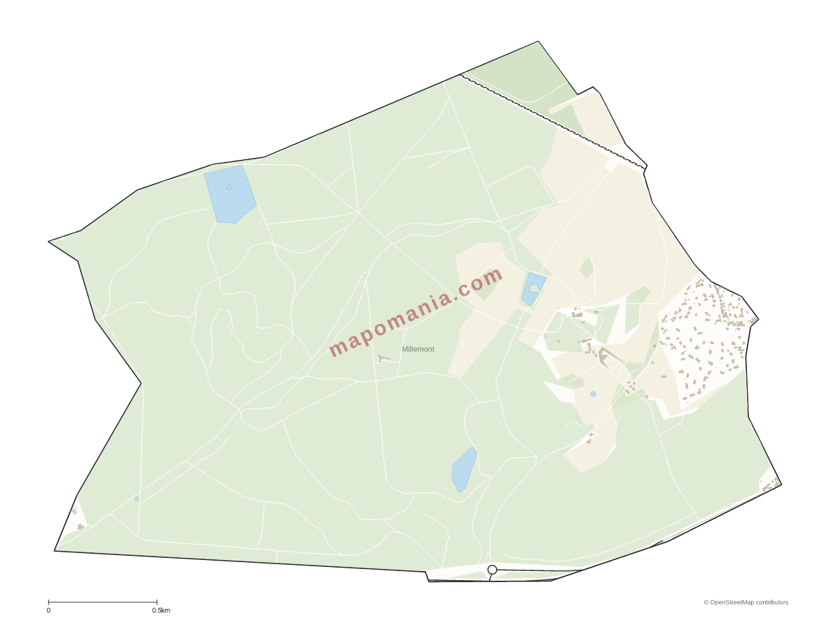 Carte de Millemont à personnaliser