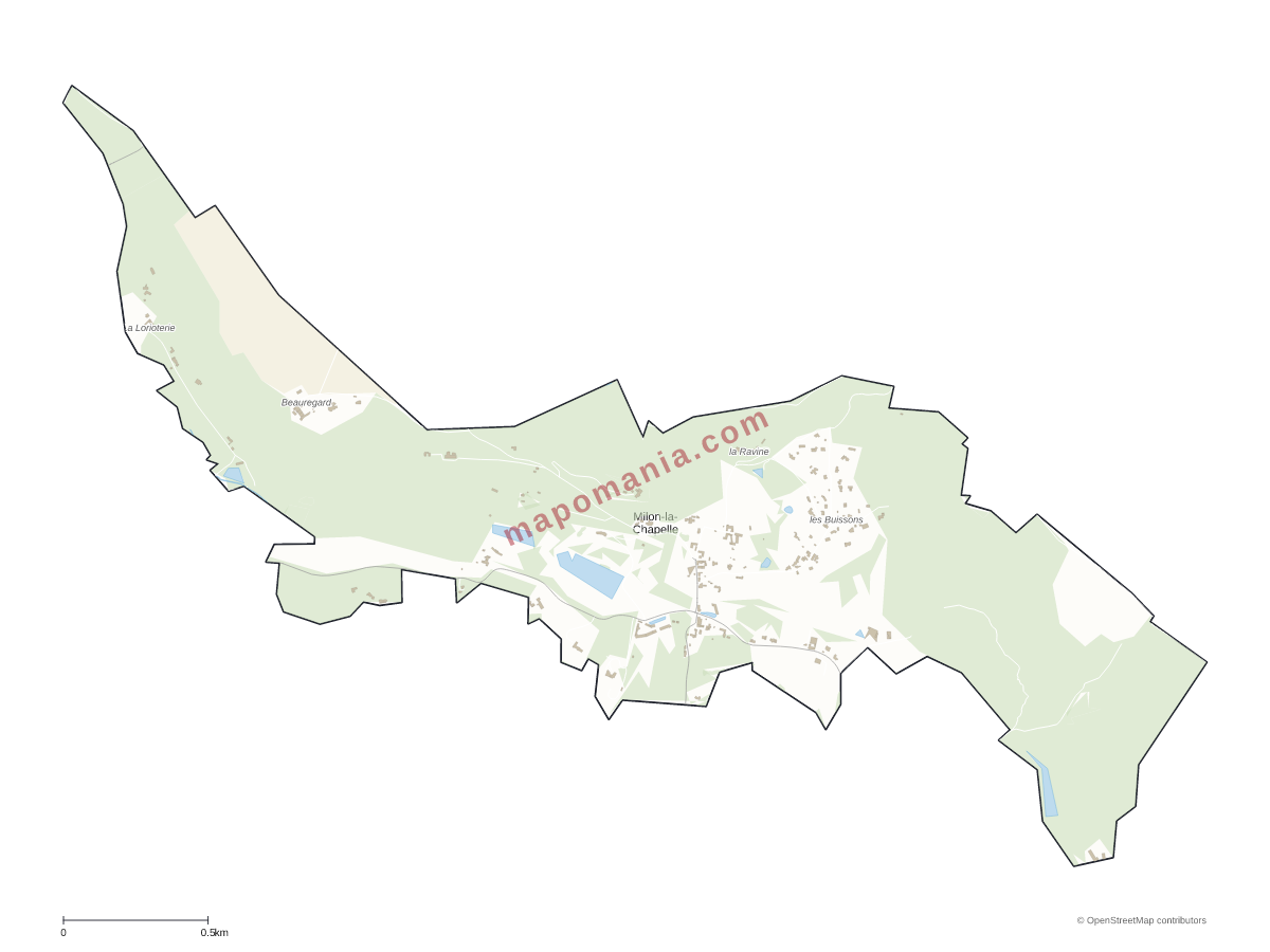 Carte de Milon-la-Chapelle à personnaliser