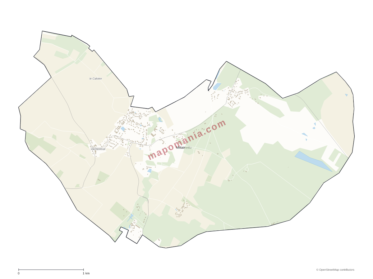 Carte de Mittainville à personnaliser