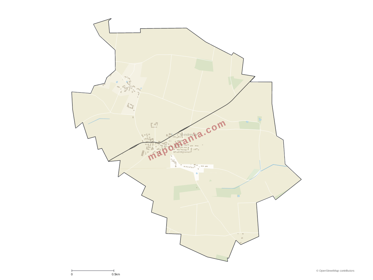 Carte de Mondreville à personnaliser