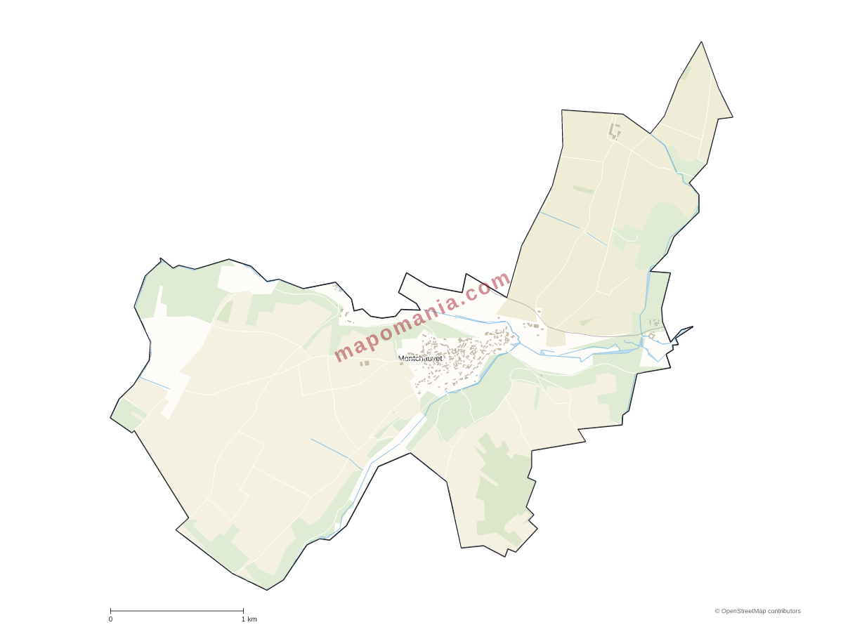 Carte de Montchauvet à personnaliser