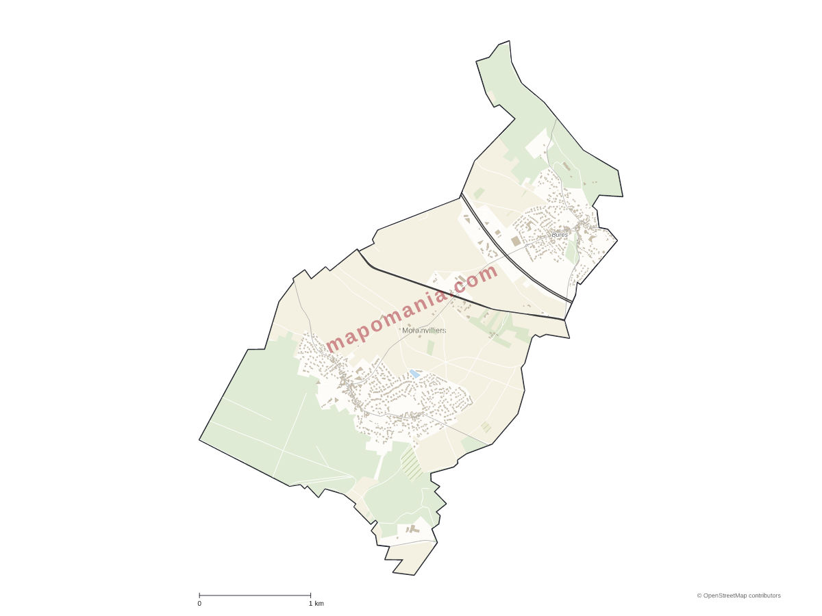Carte de Morainvilliers à personnaliser