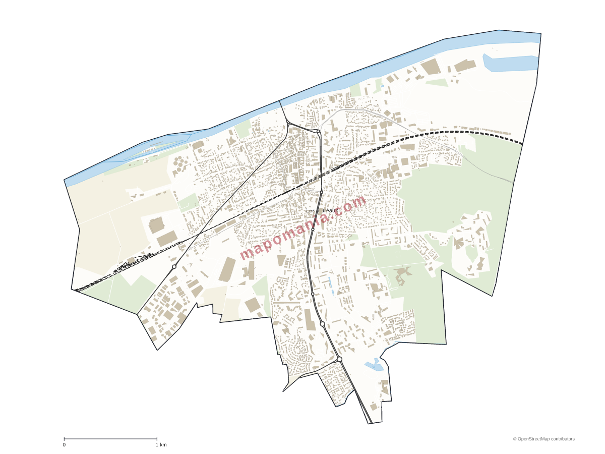 Carte de Les Mureaux à personnaliser