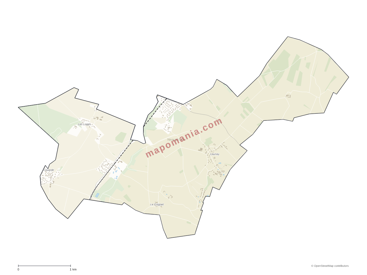 Carte de Neauphlette à personnaliser