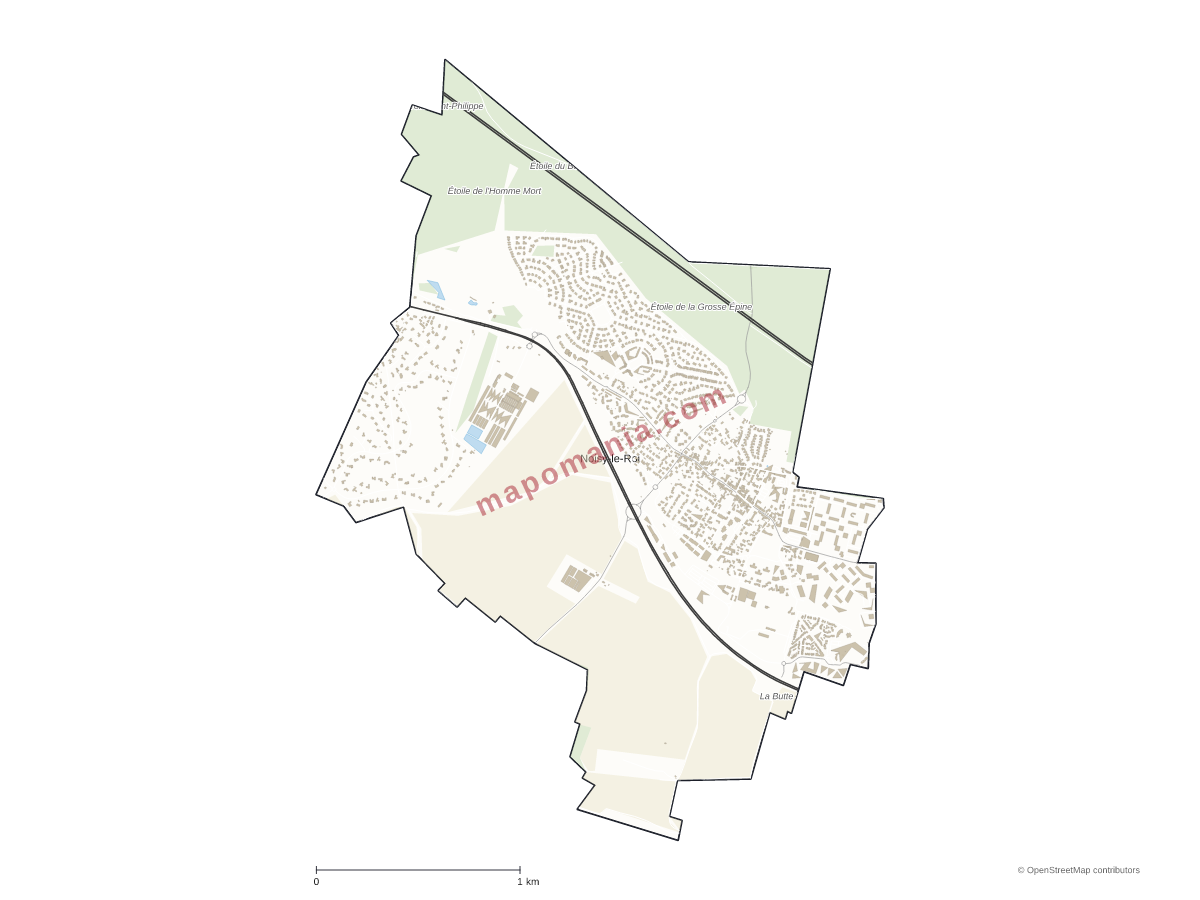 Carte de Noisy-le-Roi à personnaliser