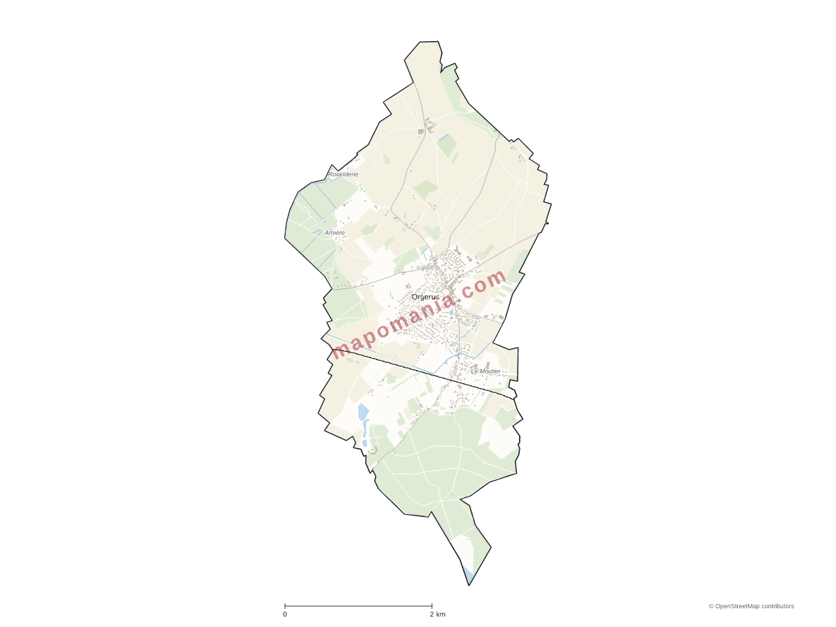 Carte de Orgerus à personnaliser