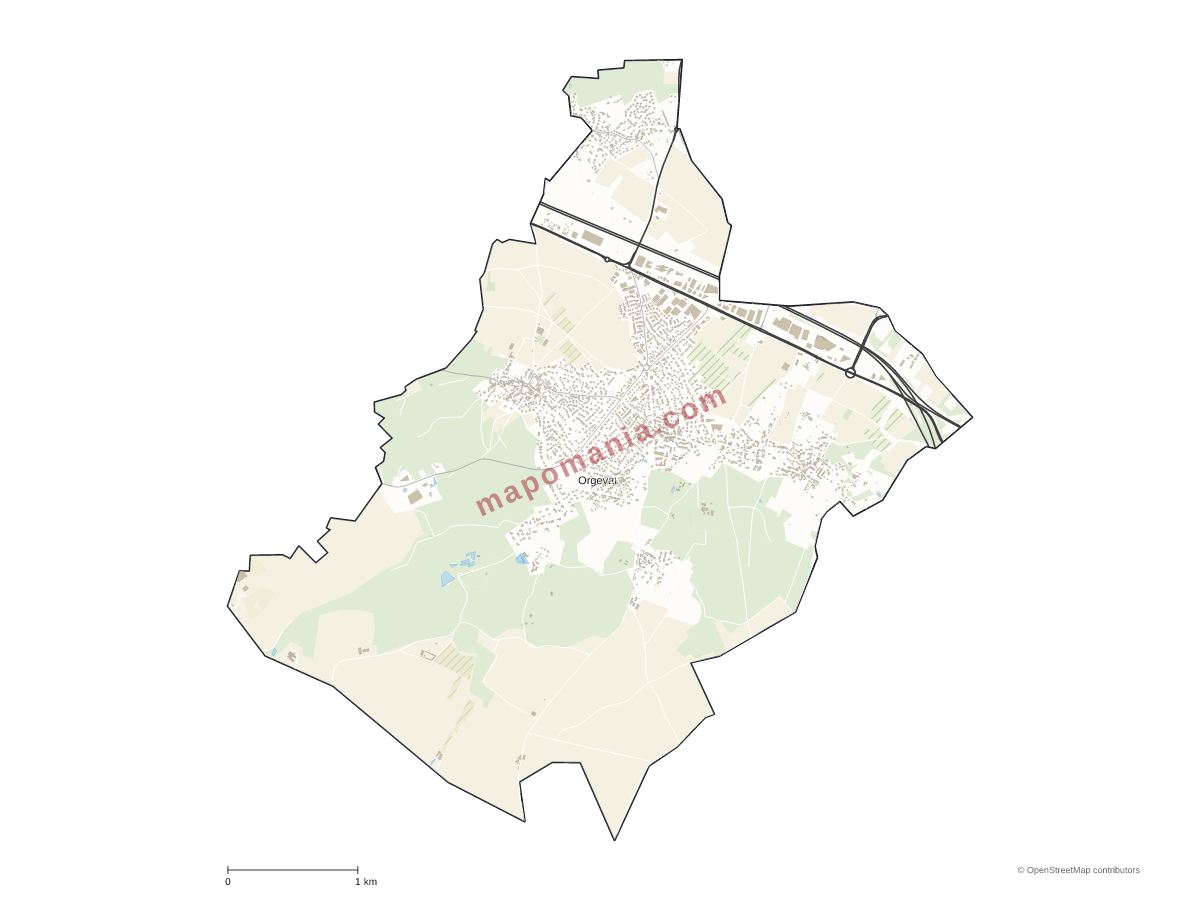 Carte de Orgeval à personnaliser