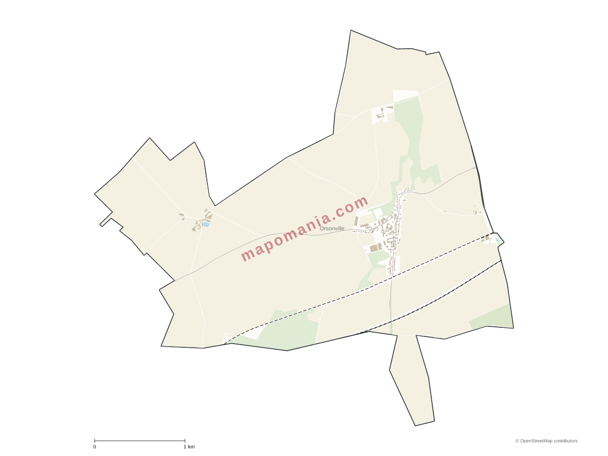 Carte de Orsonville à personnaliser