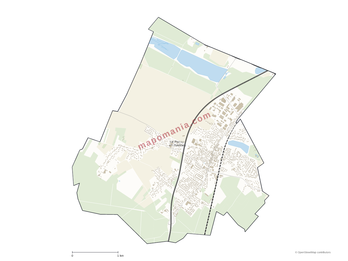 Carte de Le Perray-en-Yvelines à personnaliser