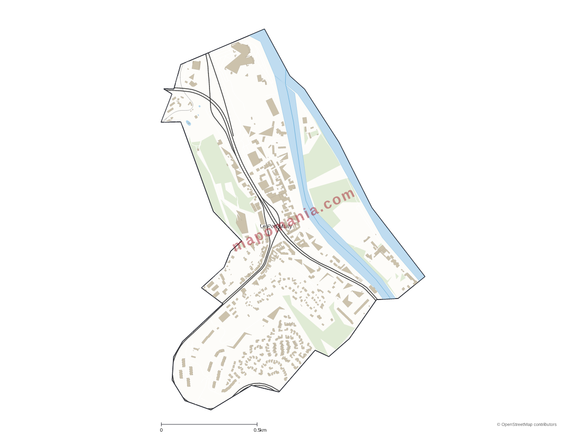 Carte de Le Port-Marly à personnaliser