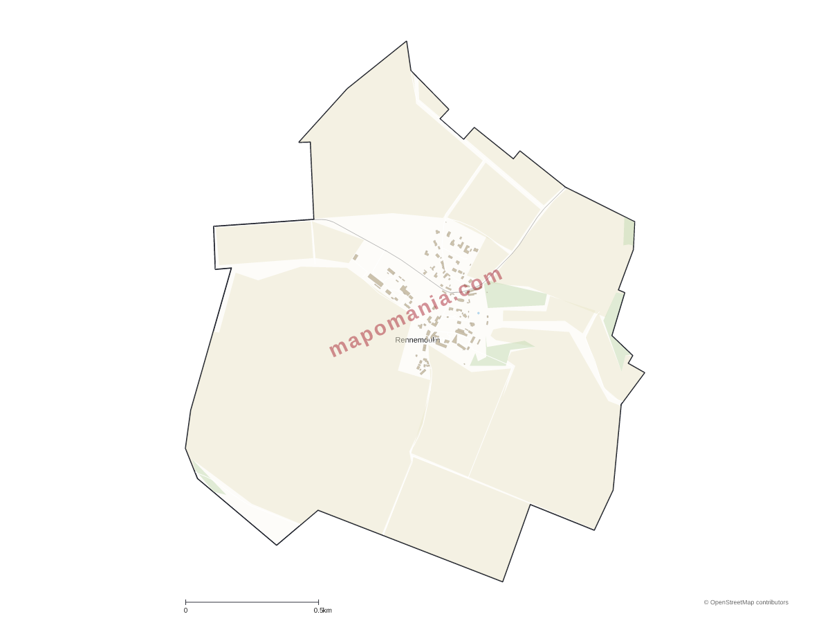 Carte de Rennemoulin à personnaliser