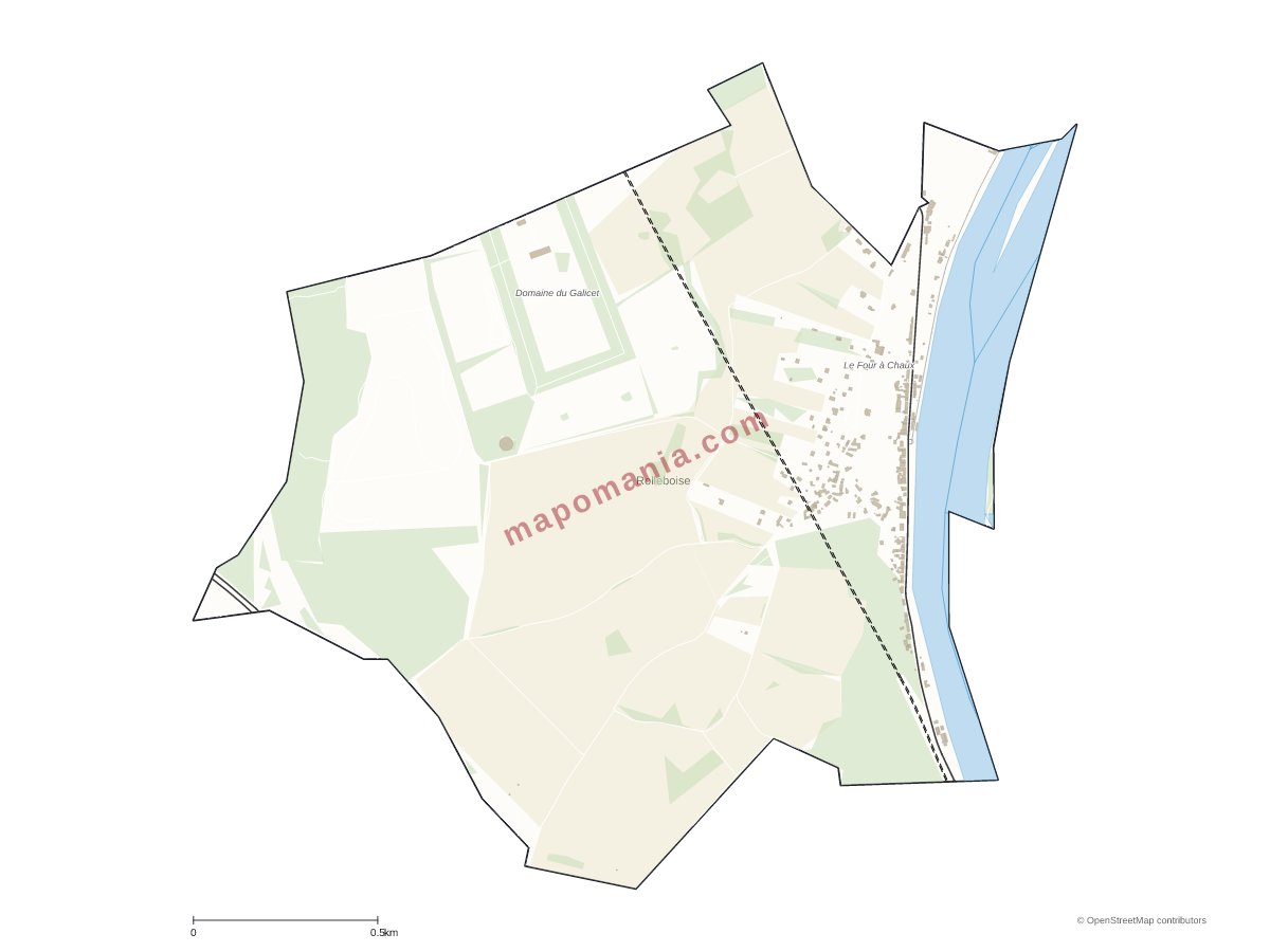 Carte de Rolleboise à personnaliser
