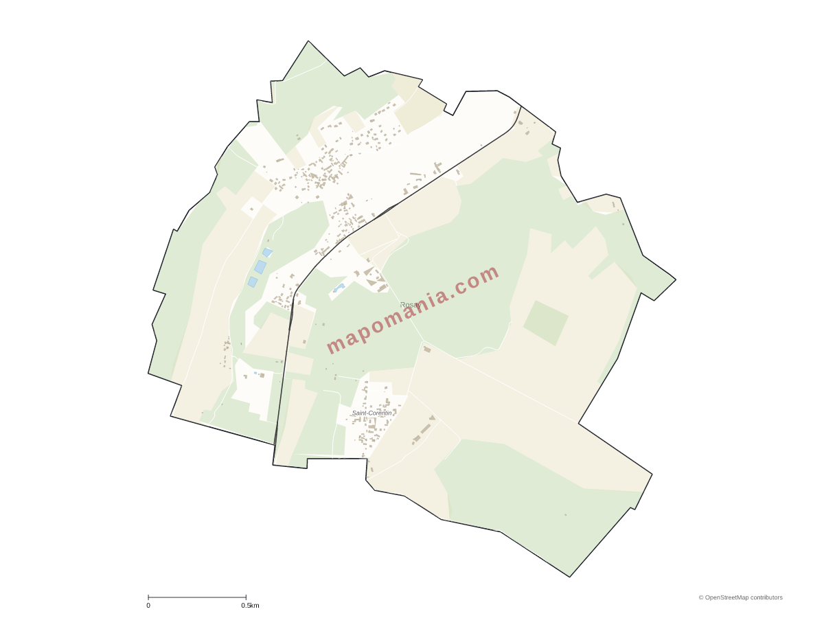 Carte de Rosay à personnaliser