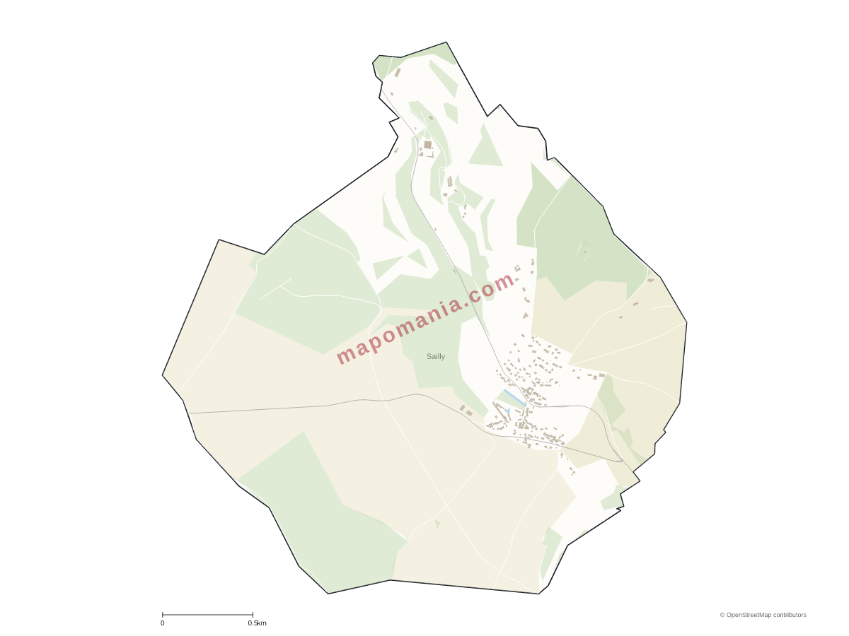 Carte de Sailly à personnaliser
