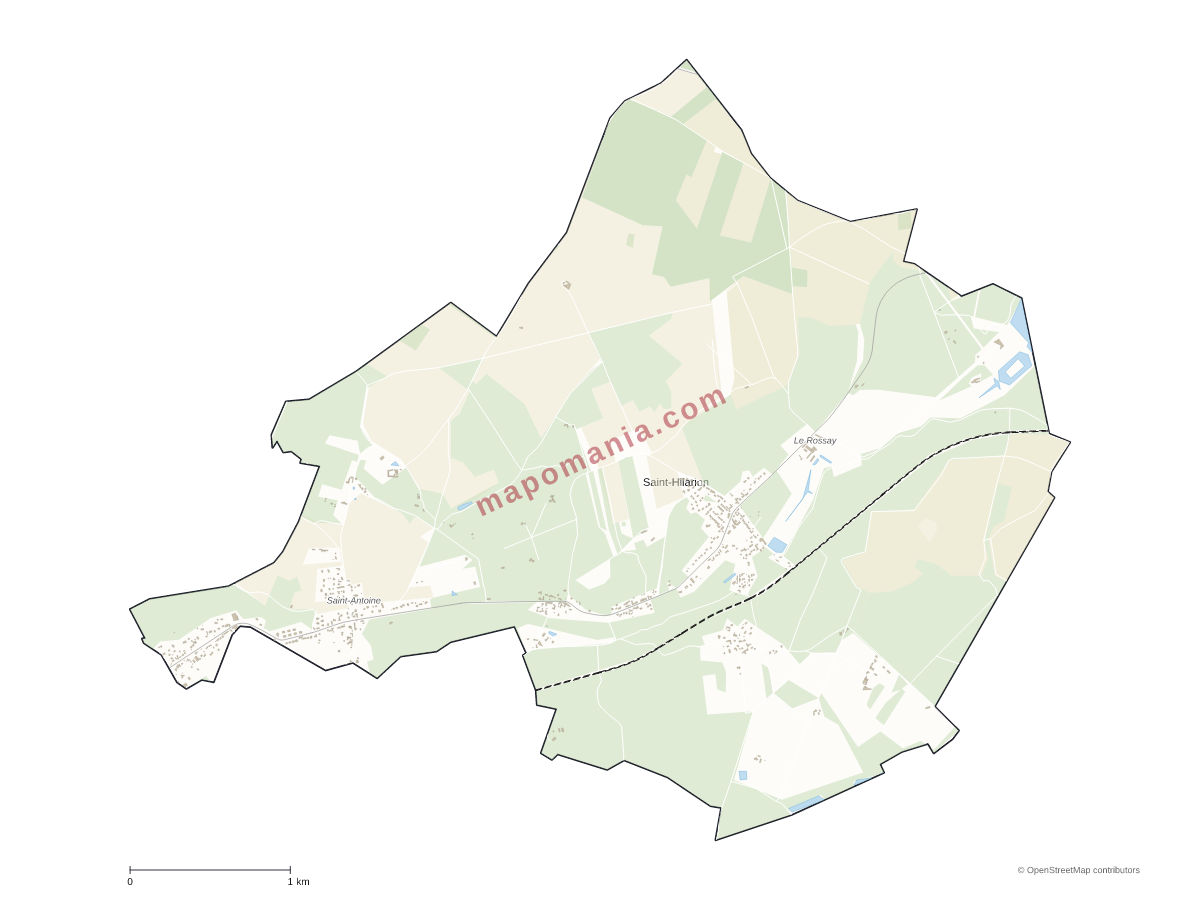 Carte de Saint-Hilarion à personnaliser
