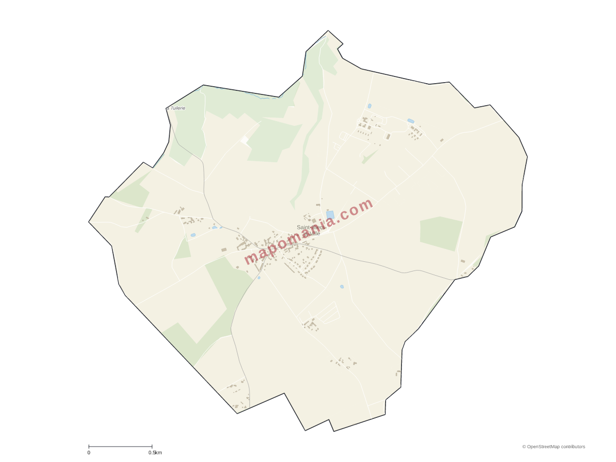 Carte de Saint-Illiers-la-Ville à personnaliser