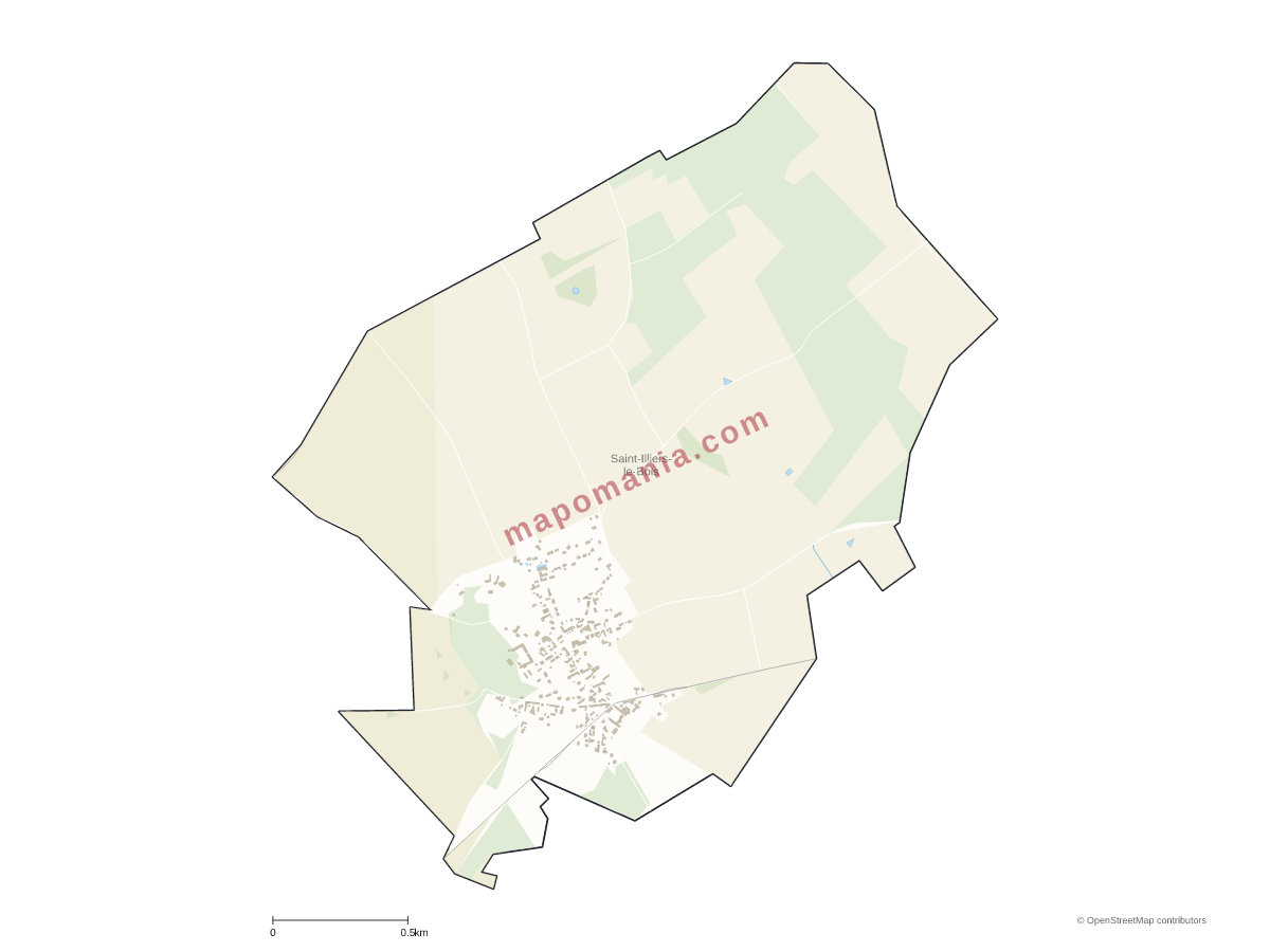 Carte de Saint-Illiers-le-Bois à personnaliser