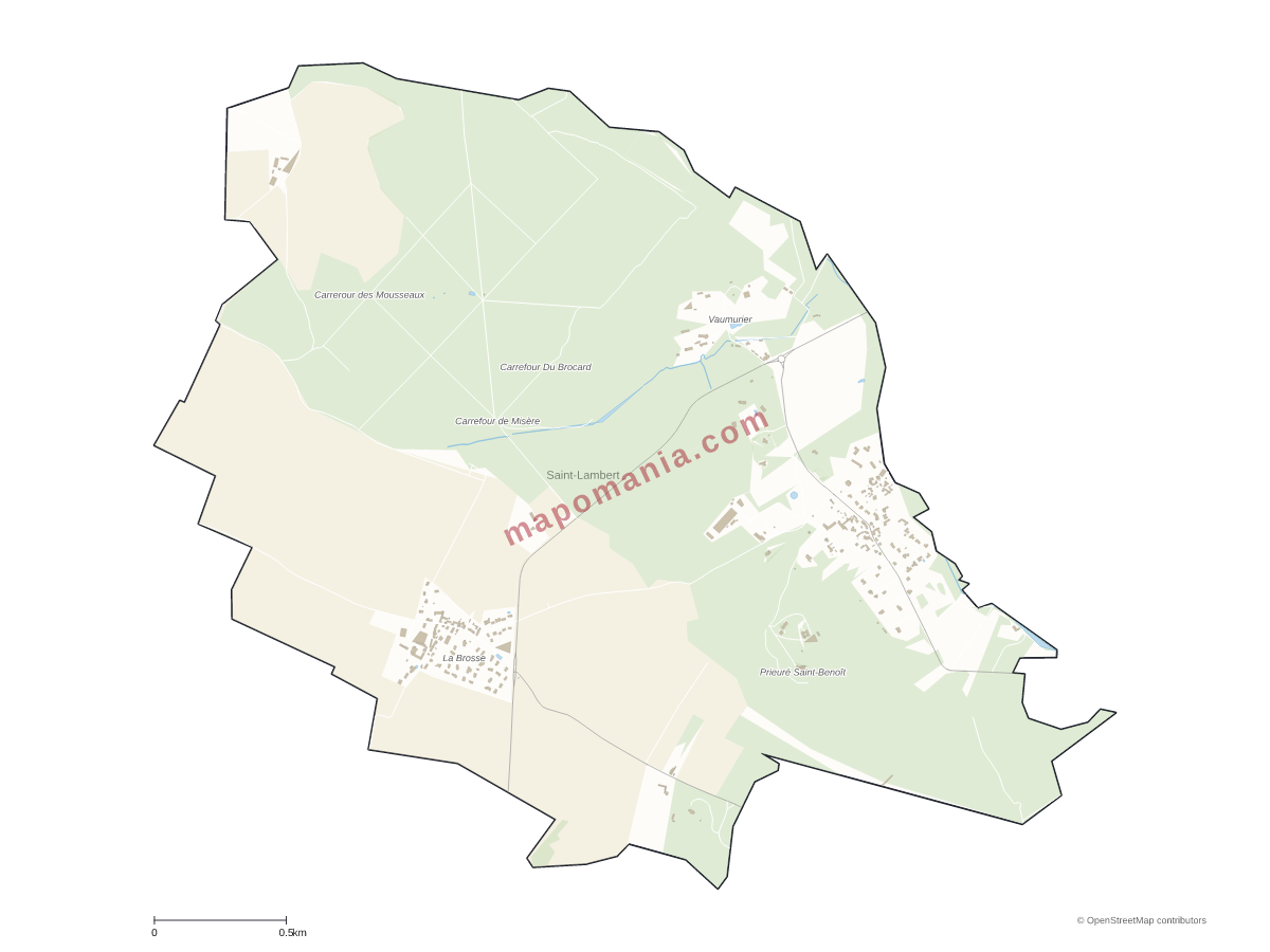 Carte de Saint-Lambert à personnaliser