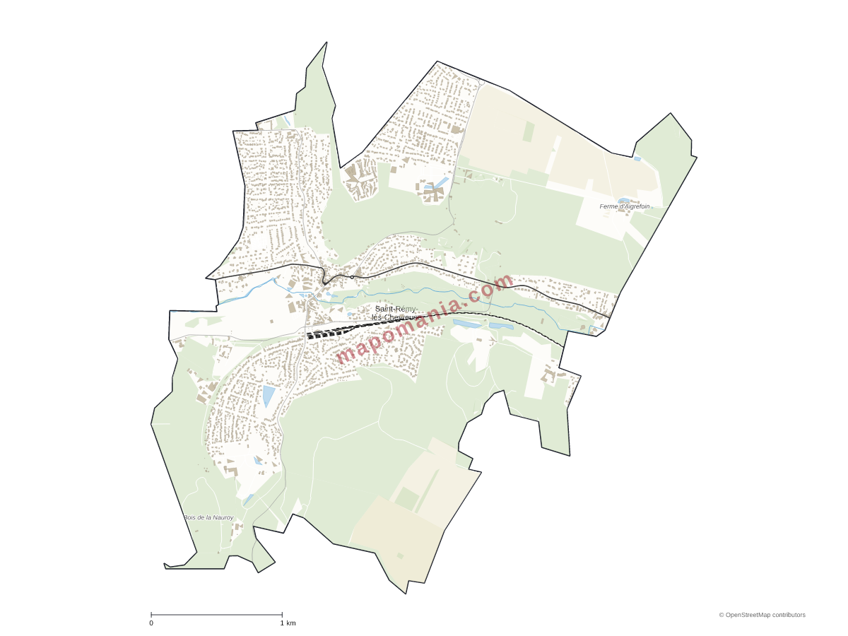 Carte de Saint-Rémy-lès-Chevreuse à personnaliser
