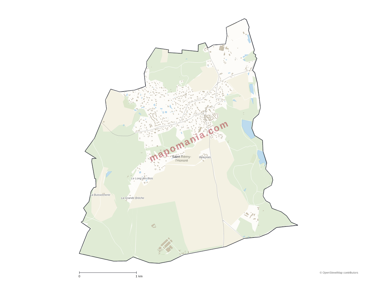 Carte de Saint-Rémy-l'Honoré à personnaliser