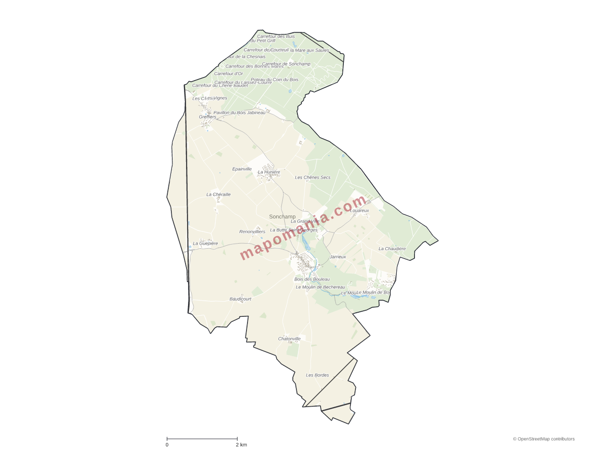 Carte de Sonchamp à personnaliser