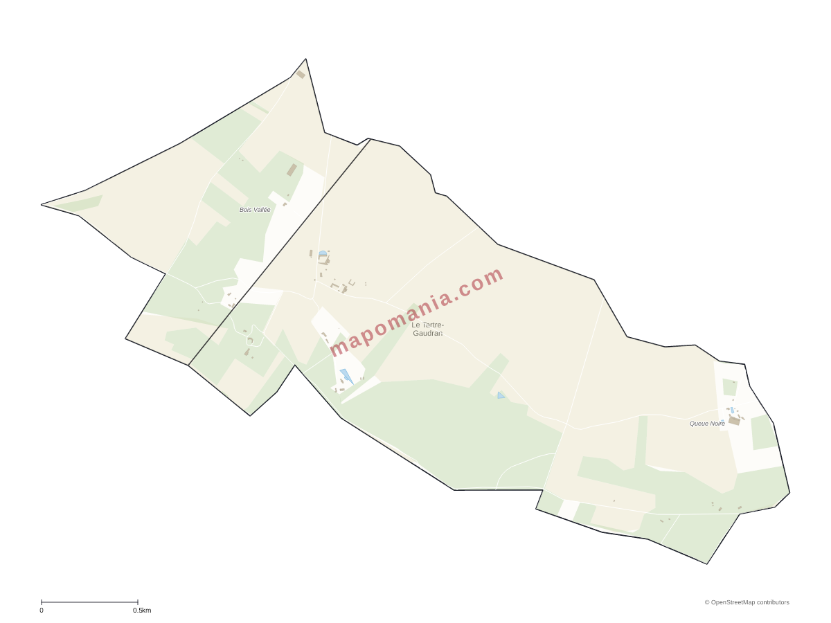 Carte de Le Tartre-Gaudran à personnaliser