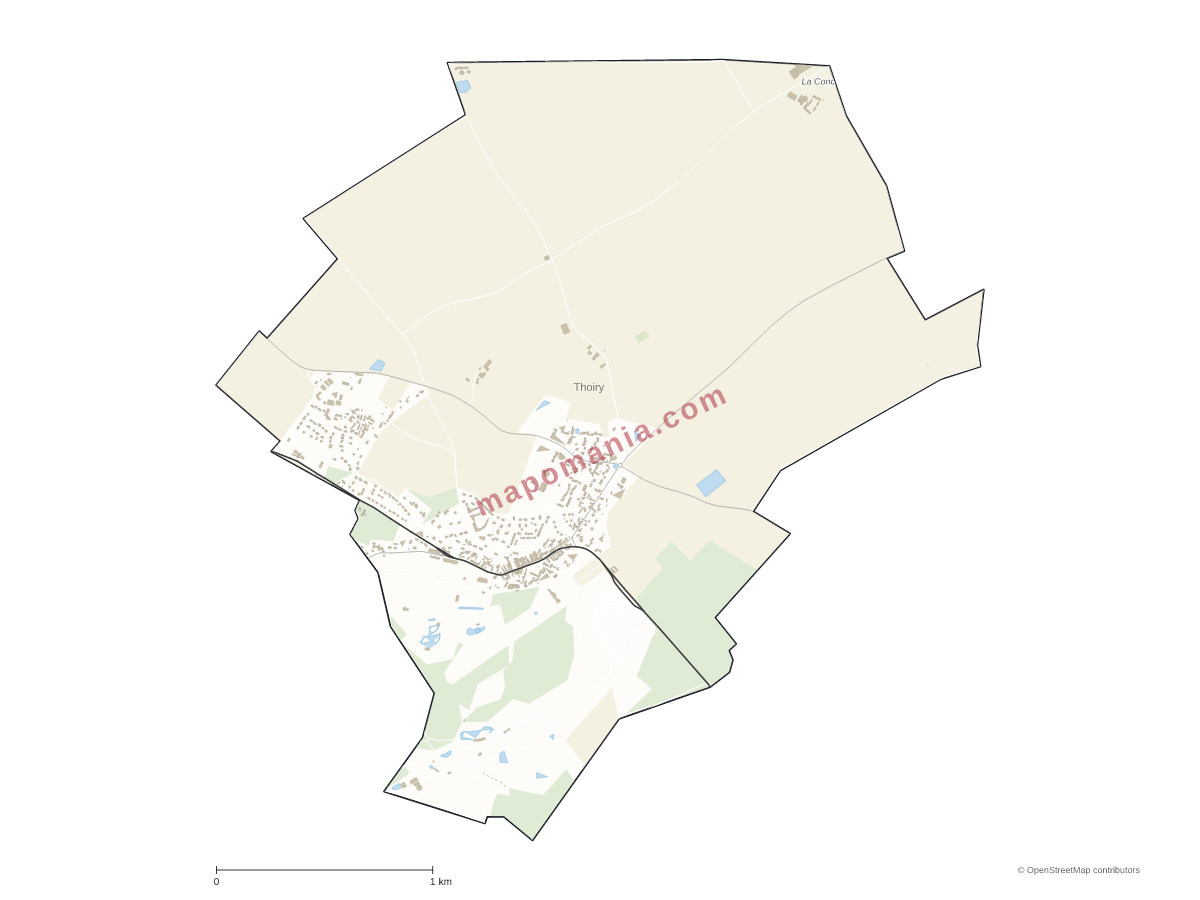 Carte de Thoiry à personnaliser