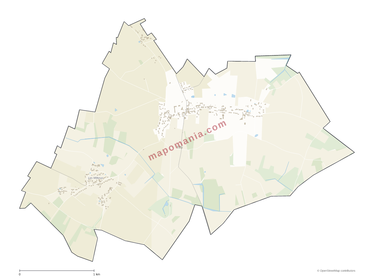 Carte de Tilly à personnaliser