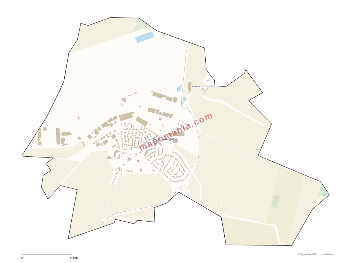 Carte de Toussus-le-Noble à personnaliser