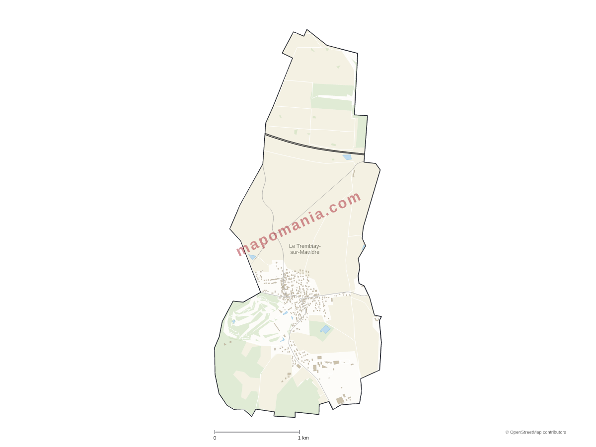 Carte de Le Tremblay-sur-Mauldre à personnaliser