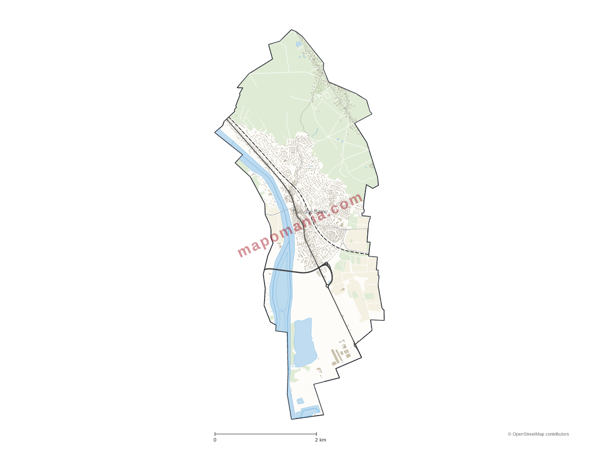 Carte de Triel-sur-Seine à personnaliser