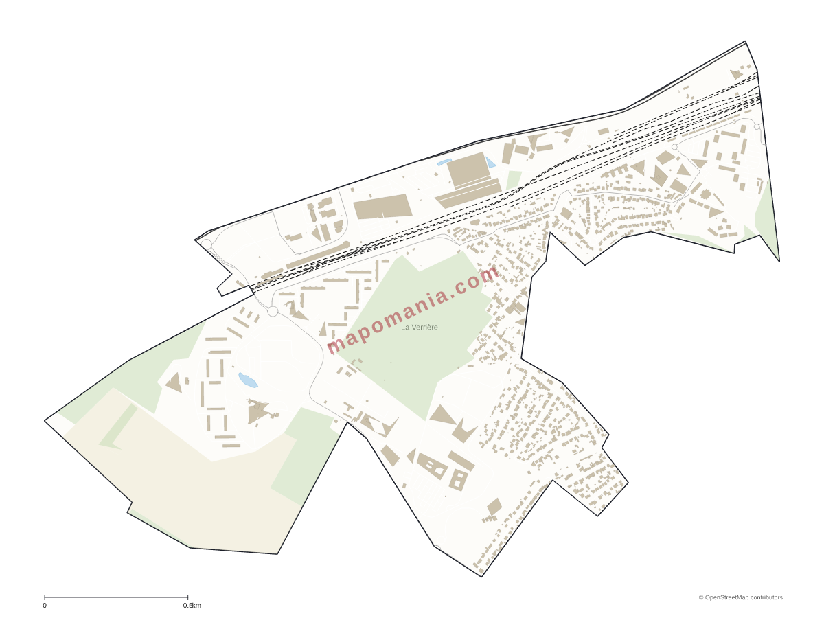 Carte de La Verrière à personnaliser