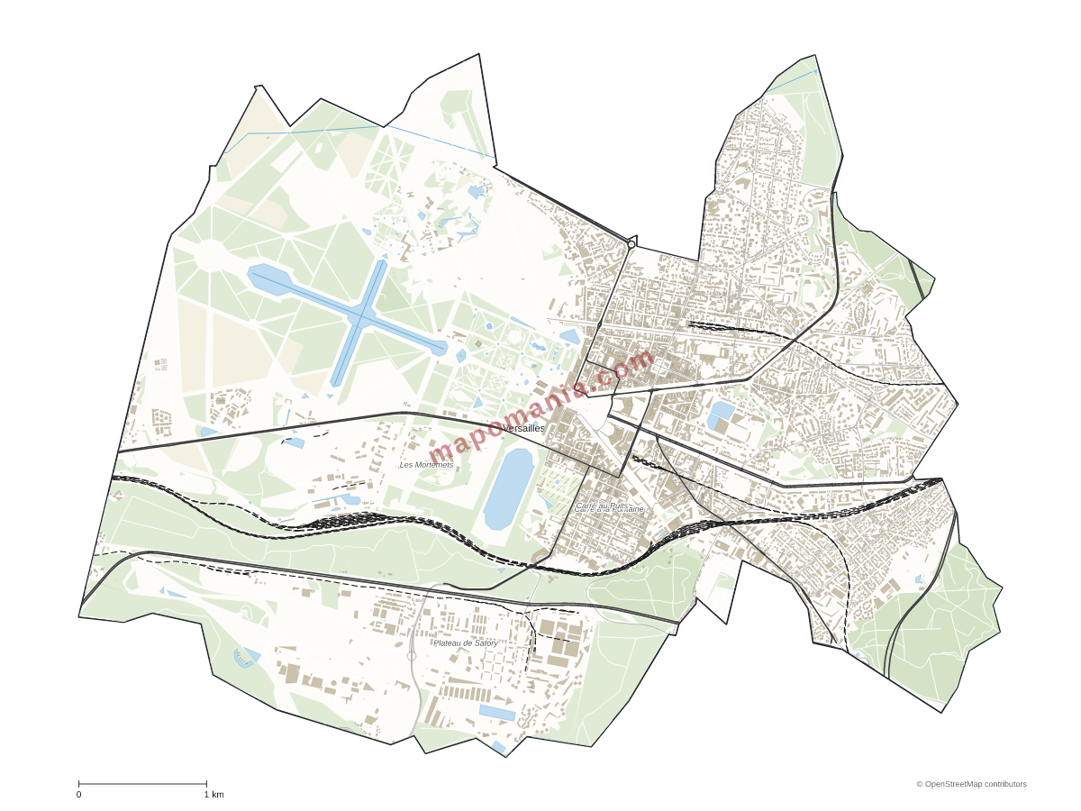Carte de Versailles à personnaliser