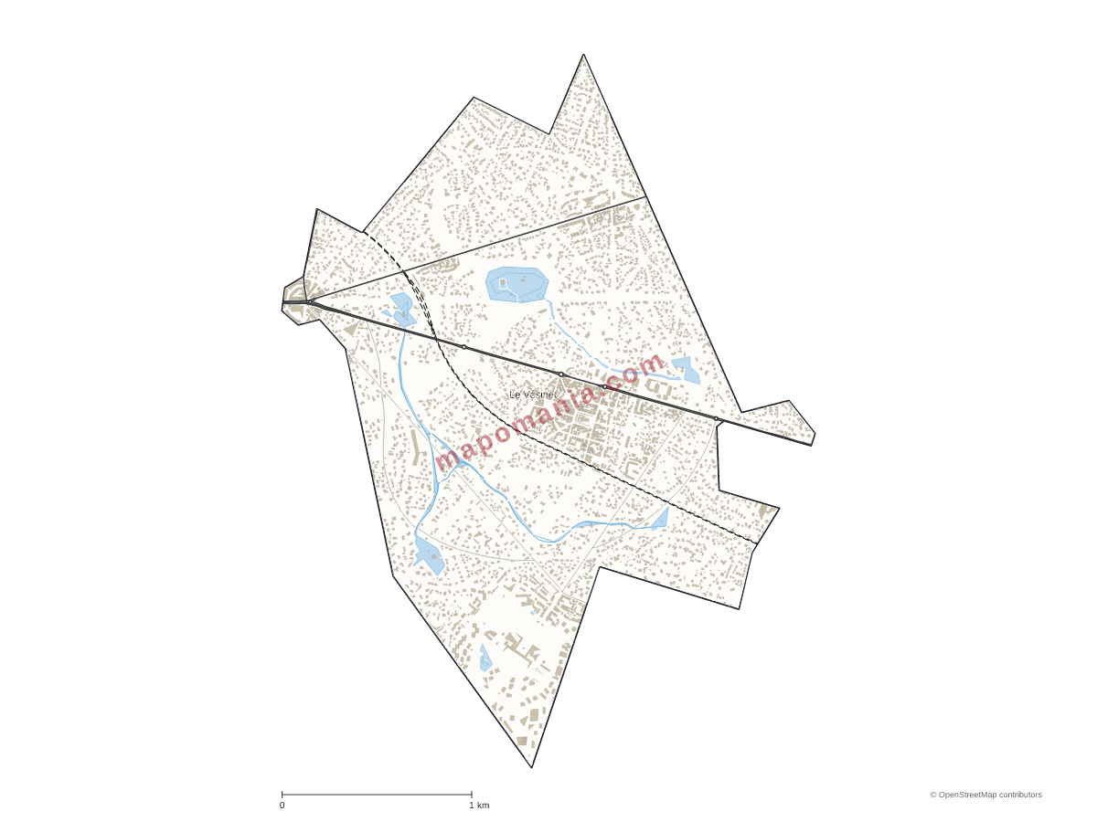 Carte de Le Vésinet à personnaliser