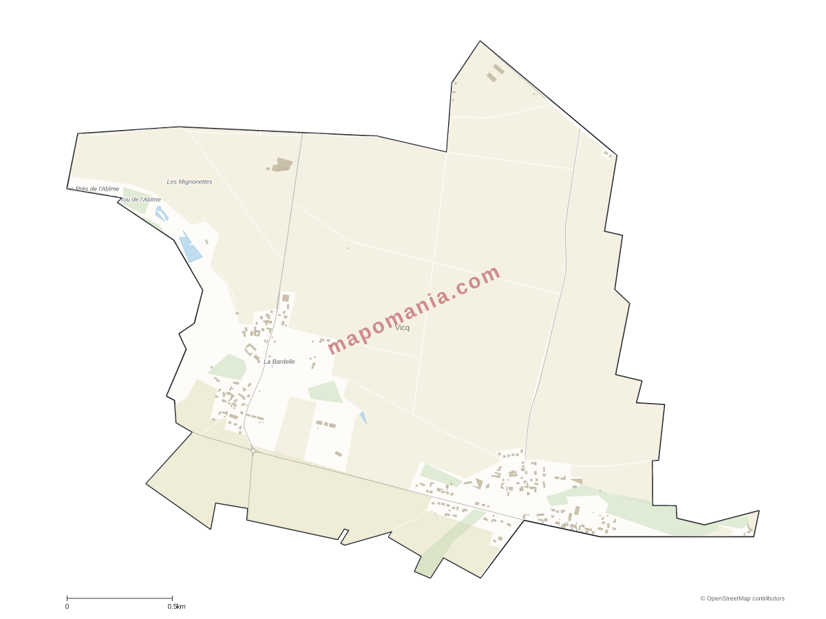 Carte de Vicq à personnaliser