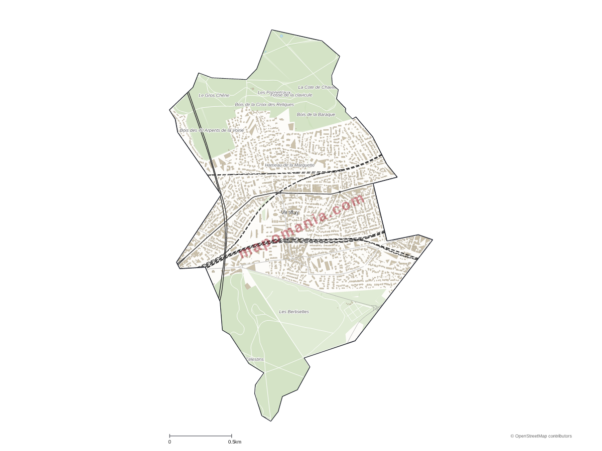 Carte de Viroflay à personnaliser