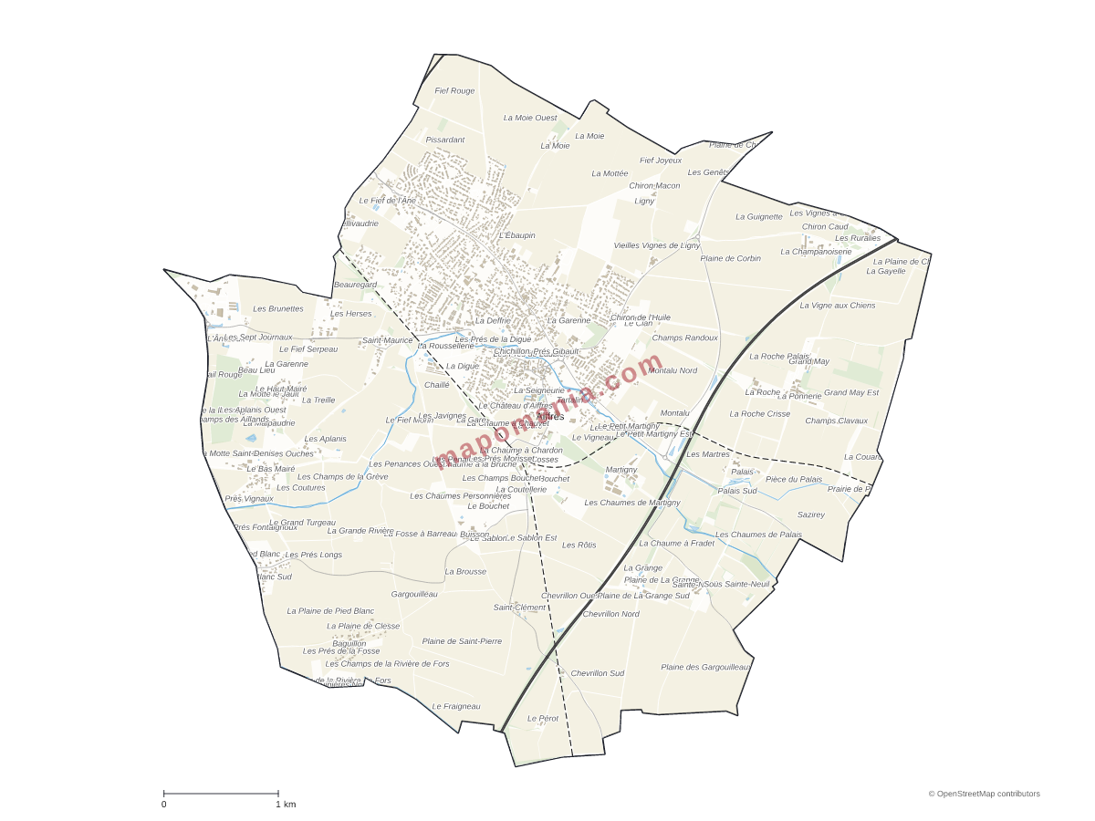 Carte de Aiffres à personnaliser