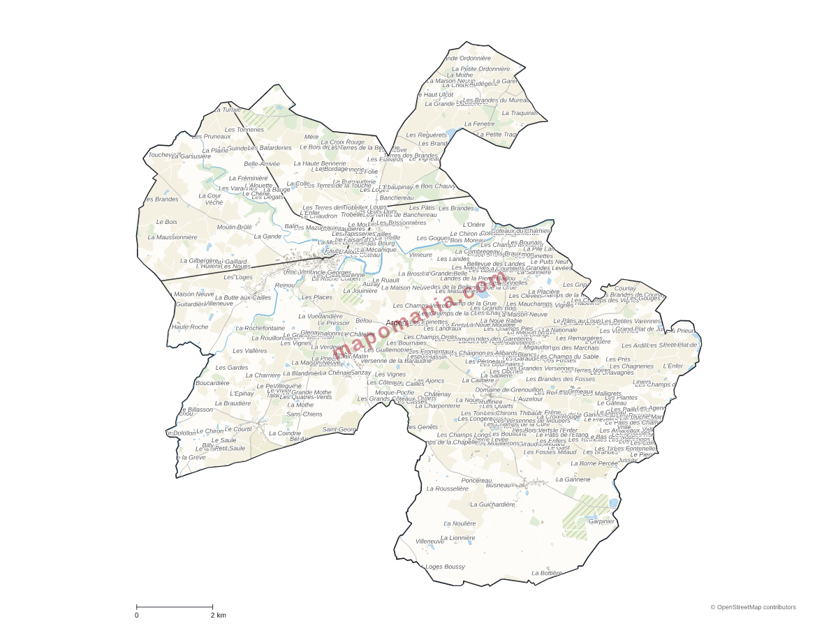 Carte de Argentonnay à personnaliser