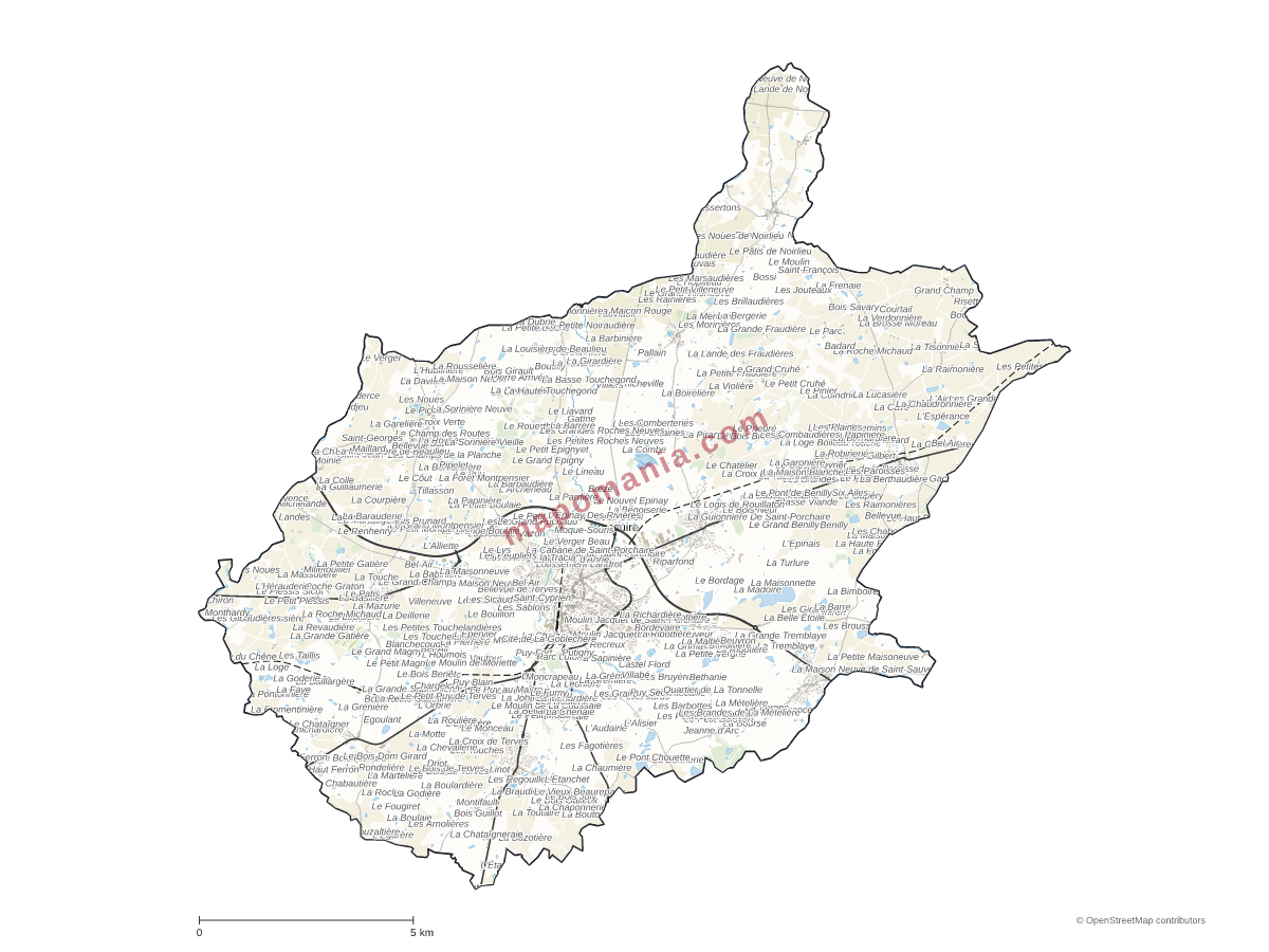 Carte de Bressuire à personnaliser