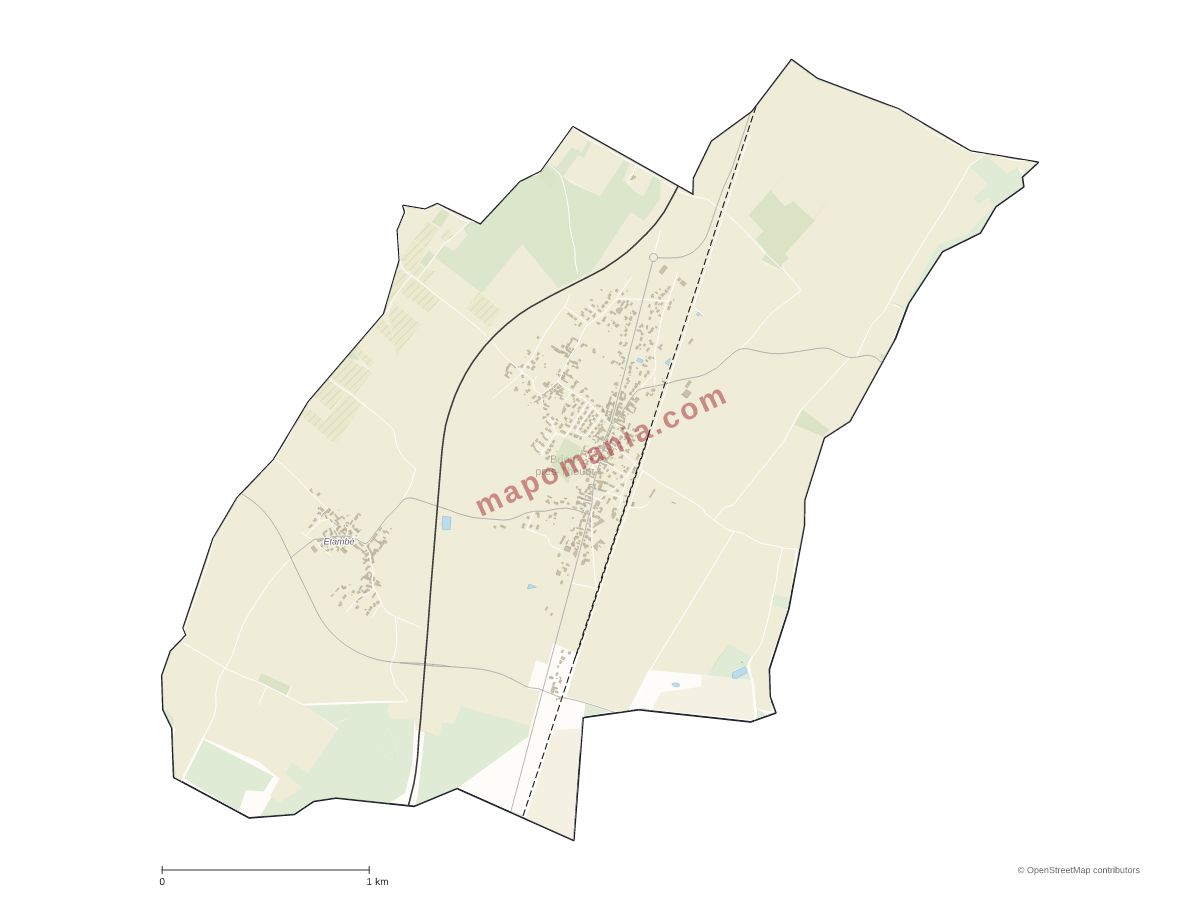Carte de Brion-près-Thouet à personnaliser