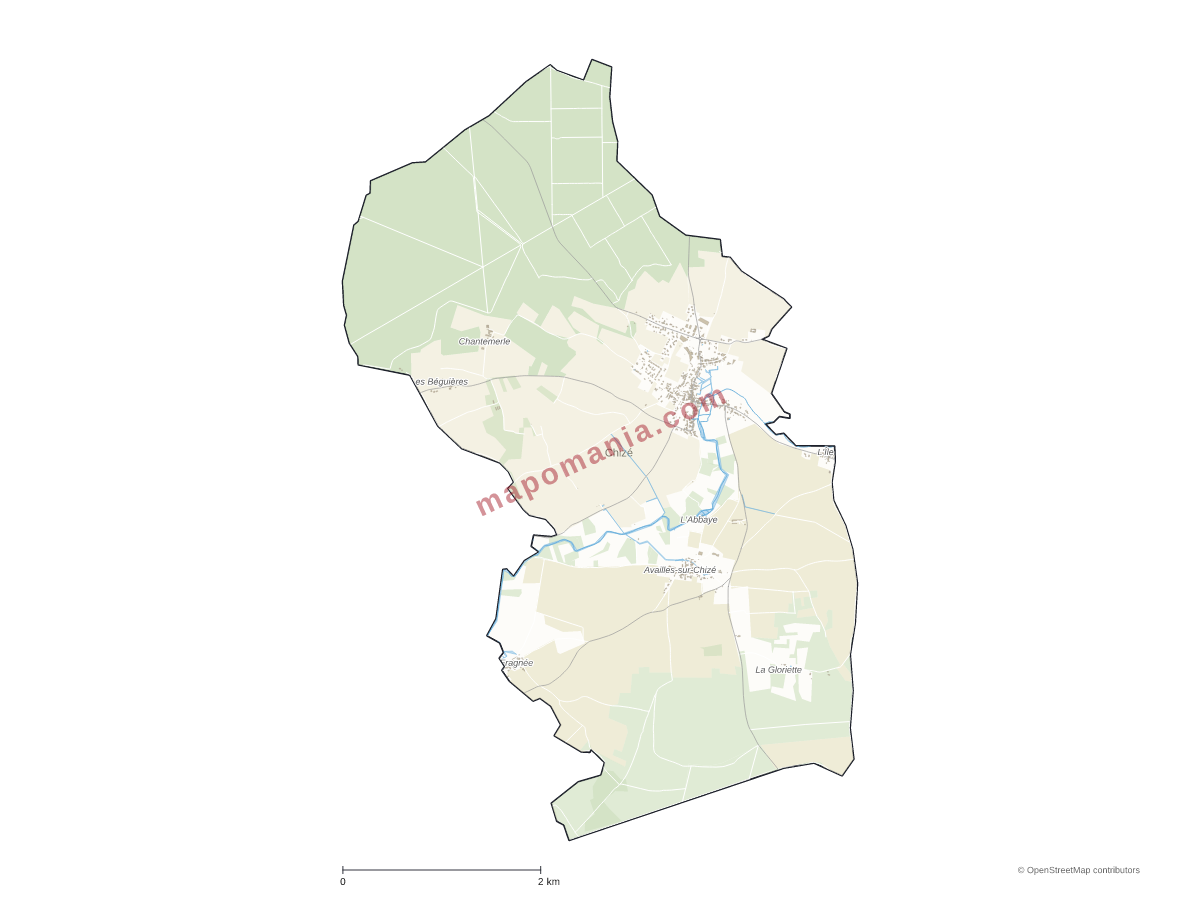 Carte de Chizé à personnaliser