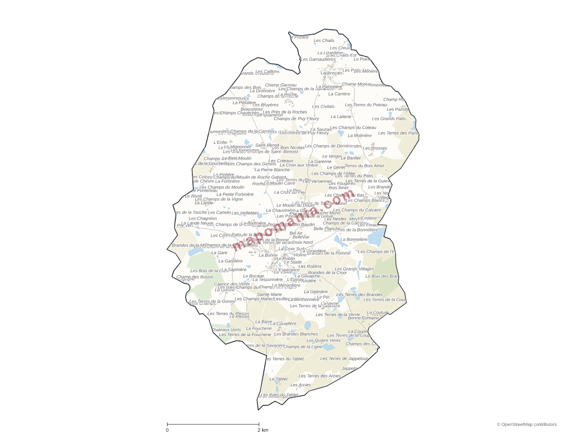Carte de Clessé à personnaliser