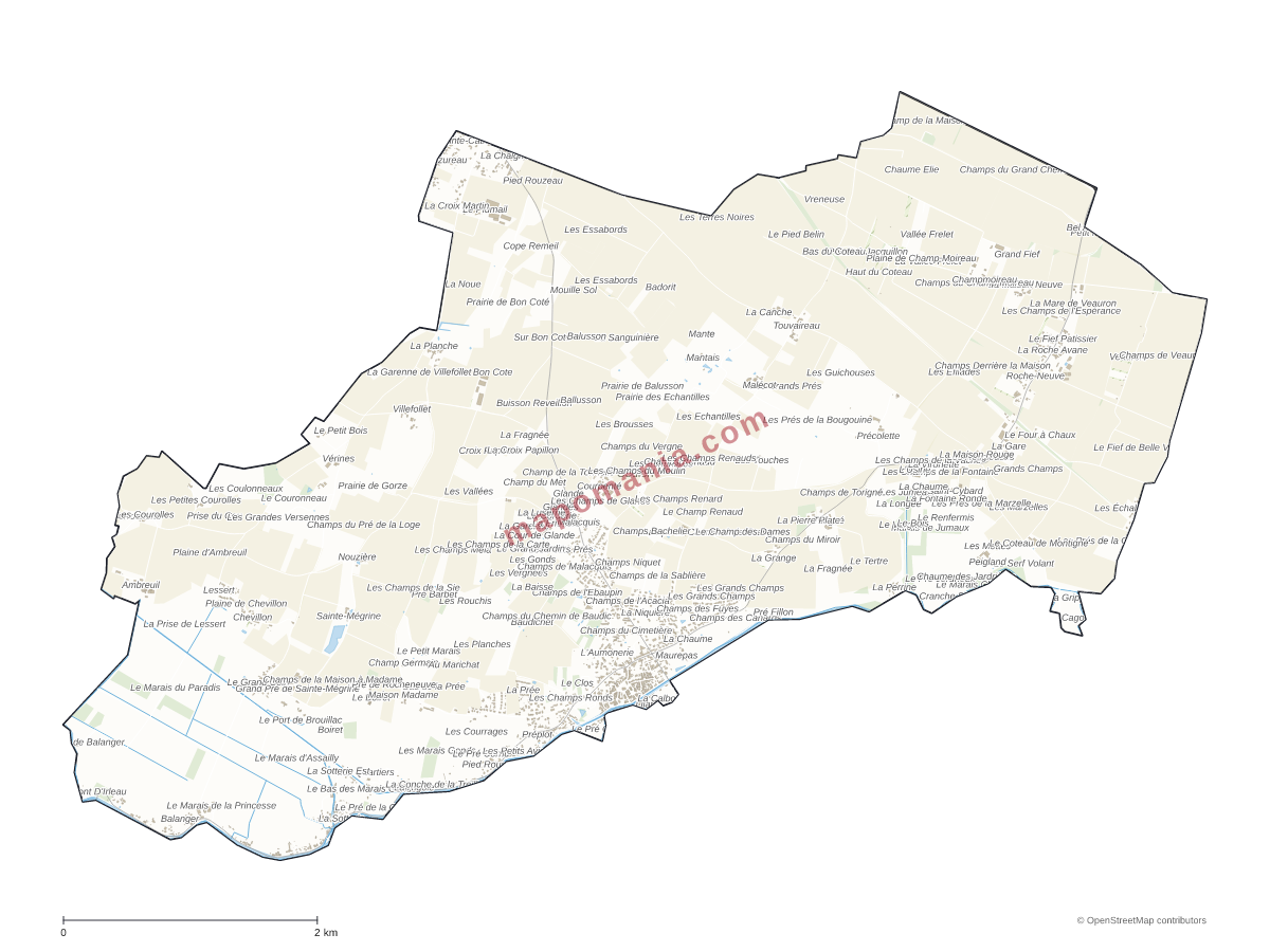 Carte de Coulon à personnaliser
