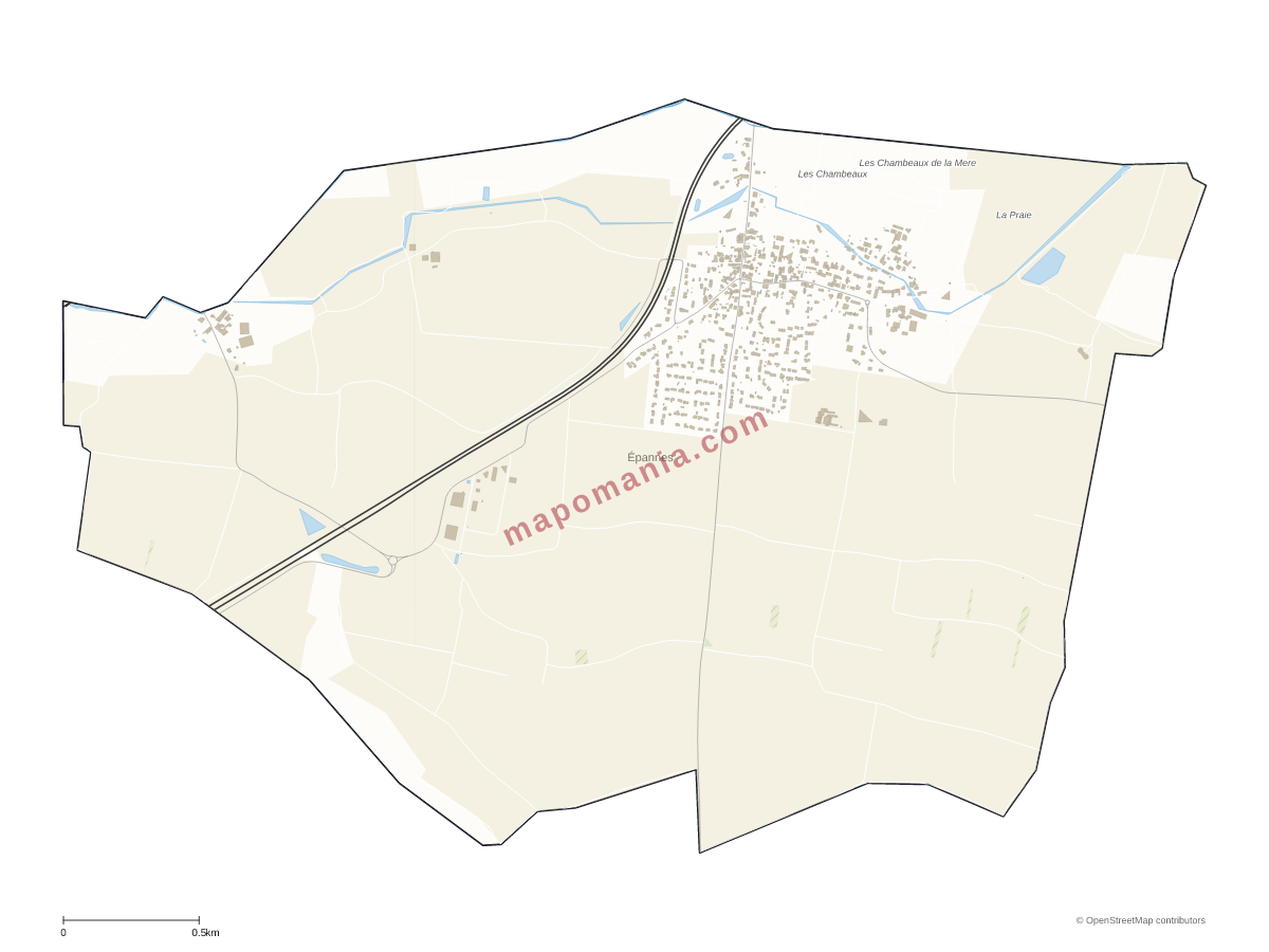 Carte de Épannes à personnaliser