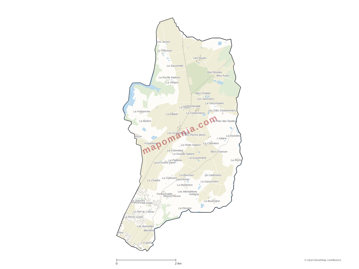 Carte de Exireuil à personnaliser