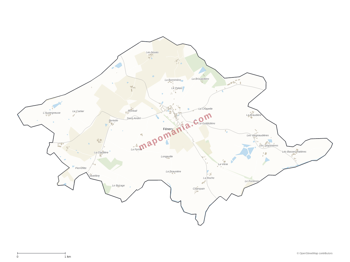 Carte de Fénery à personnaliser