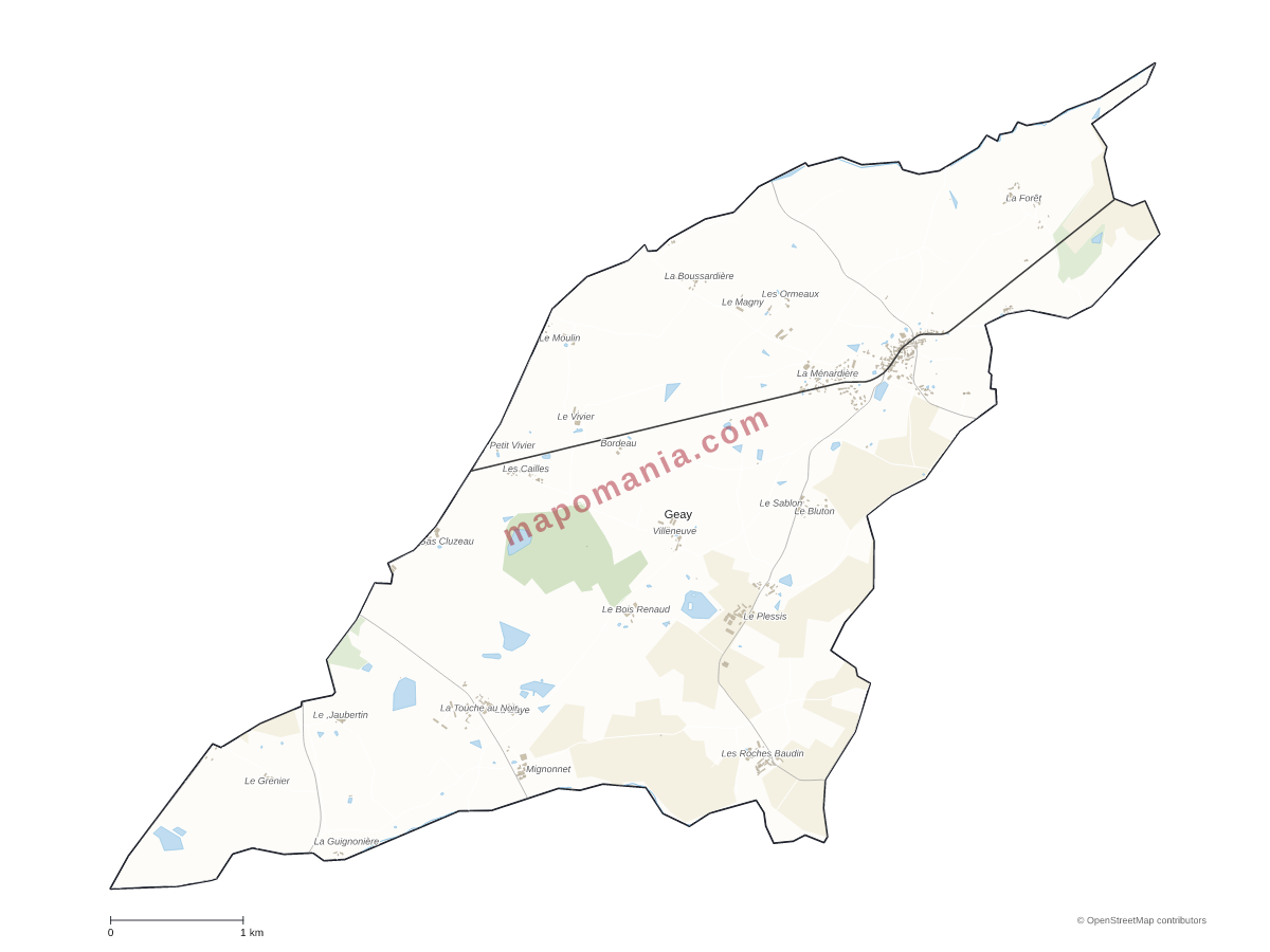 Carte de Geay à personnaliser