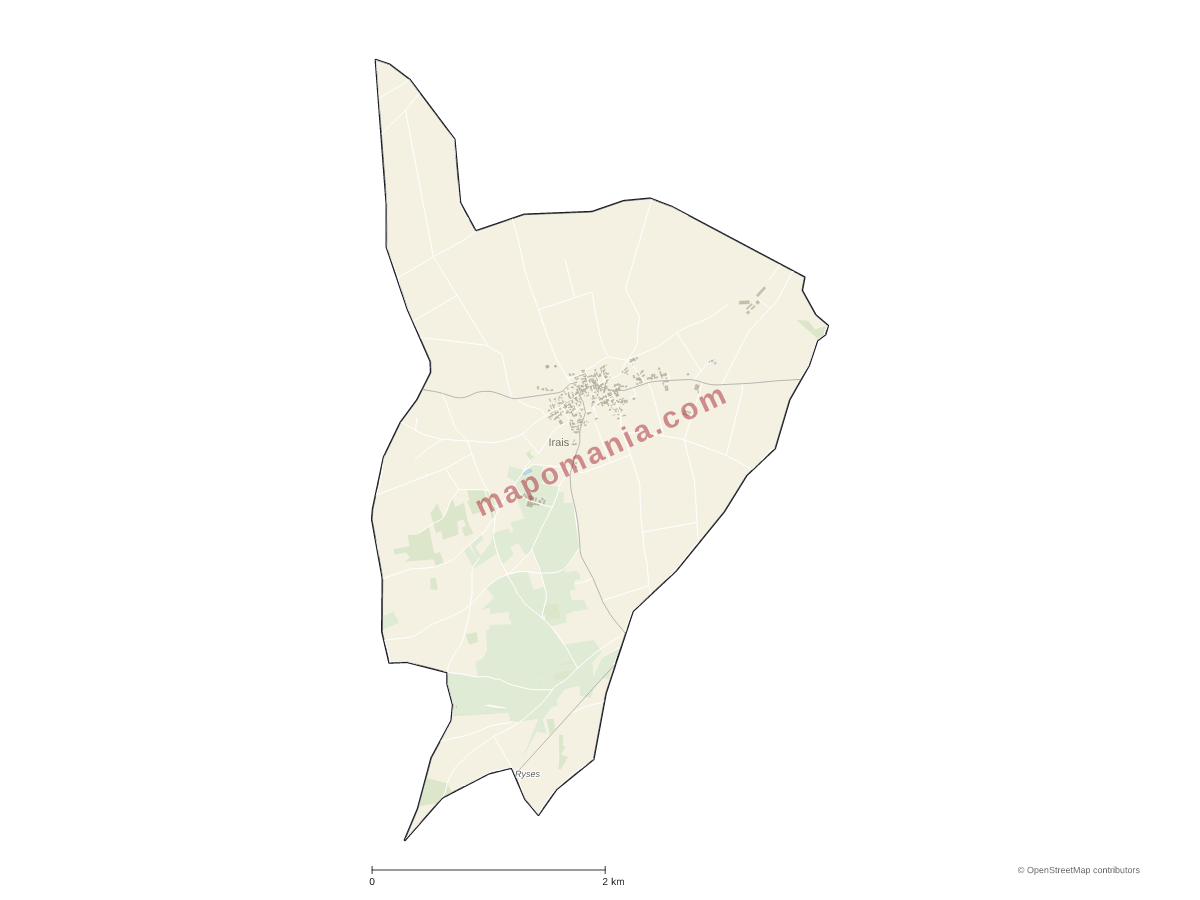 Carte de Irais à personnaliser